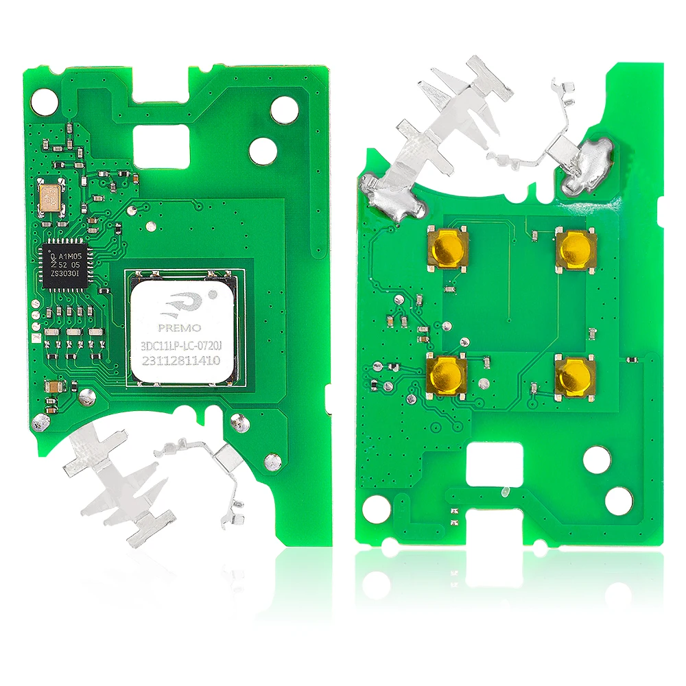 Умный дистанционный автомобильный ключ KEYECU с 4 кнопками чип NCF29AxM 433 МГц для Renault