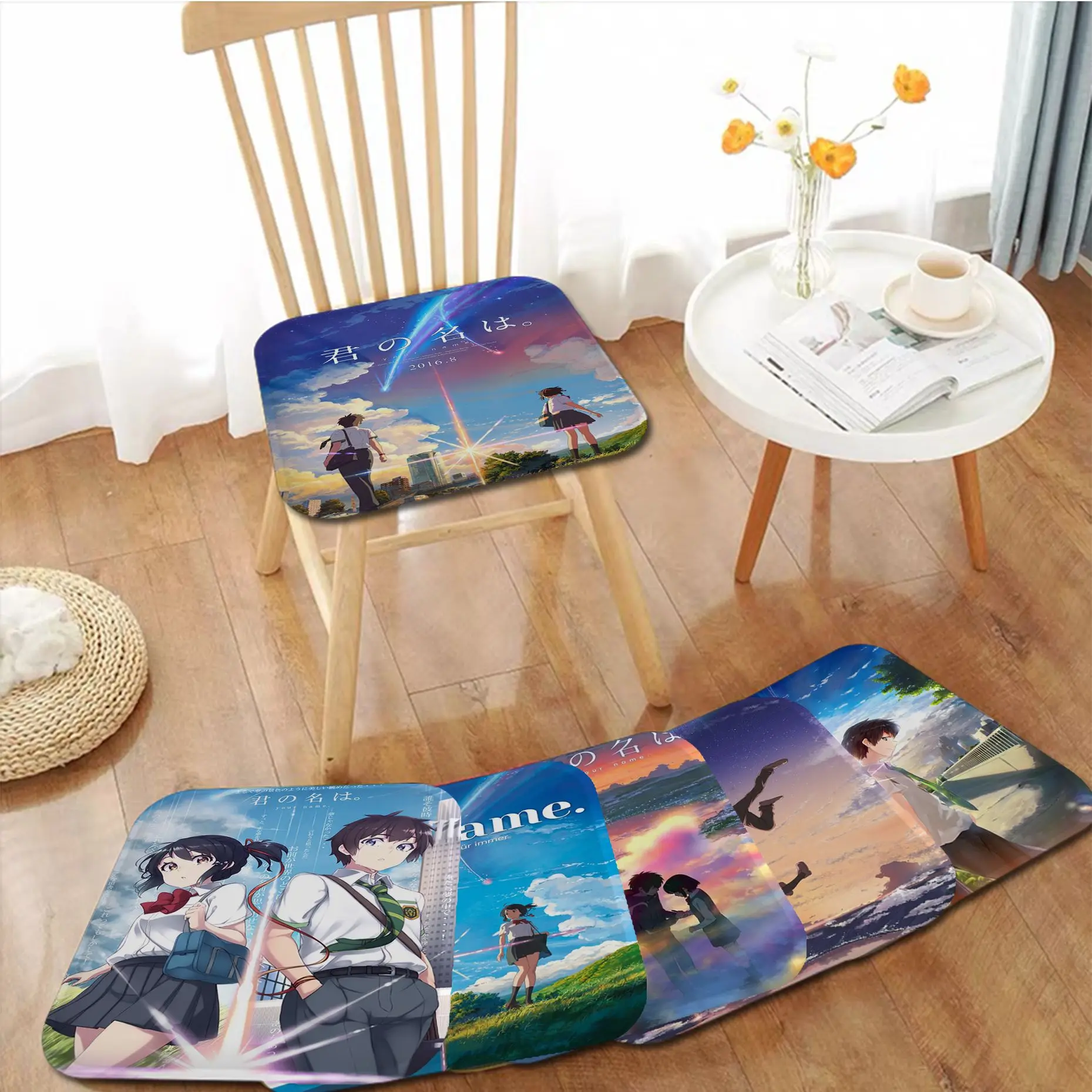 

Anime Your Name Creative Seat Pad Household Cushion Soft Plush Chair Mat Winter Office Bar Cushion Pads