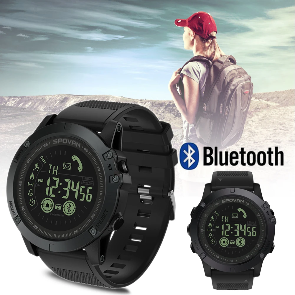 

SPOVAN bluetoothes Men's Watch Fashion Sport Clock Digital Watch 2 Years Battery Life 50m Waterproof watch Relogio Feminino PR1