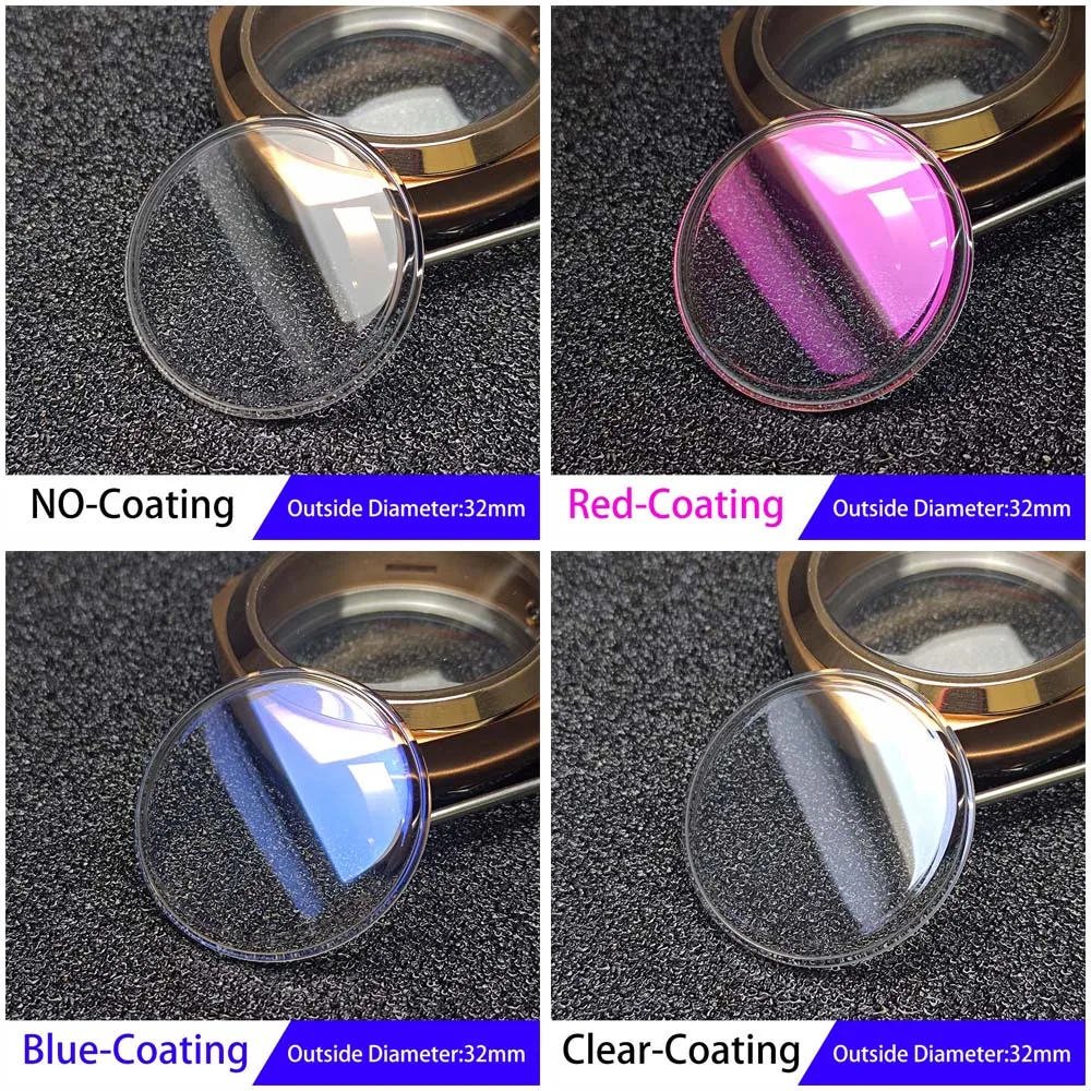 32 мм форма горшка часы Кристалл Топ плоский минеральное стекло для Seiko Авто