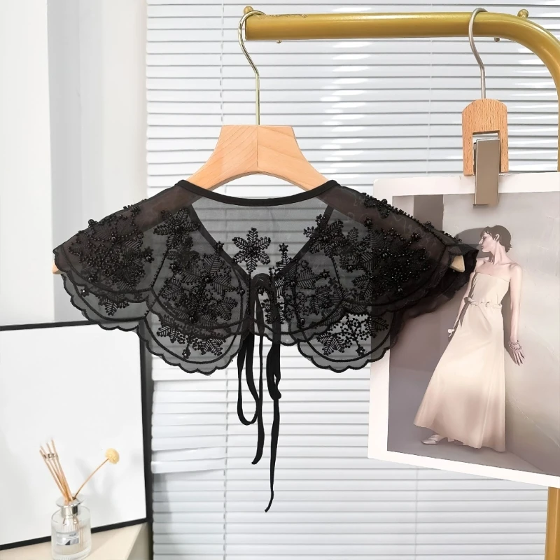 95AB Женский воротник с накладными лацканами декоративный раздвинутый половина