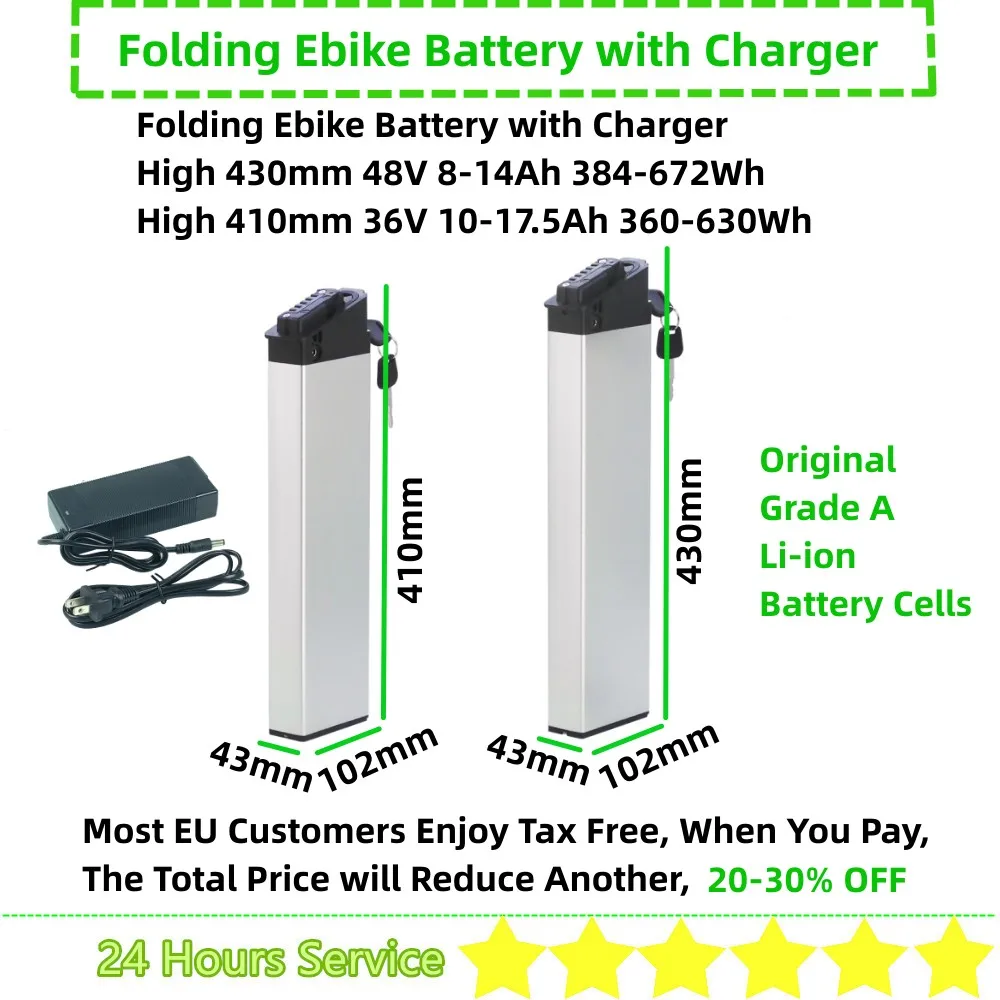 

Folding Ebike Battery 36V 10Ah 10.4Ah 12.5Ah 13Ah 48V 10Ah 10.4Ah 12.8Ah 14Ah for Electric xp 1.0 2.0 3.0 Mate City Gotrax EBE4