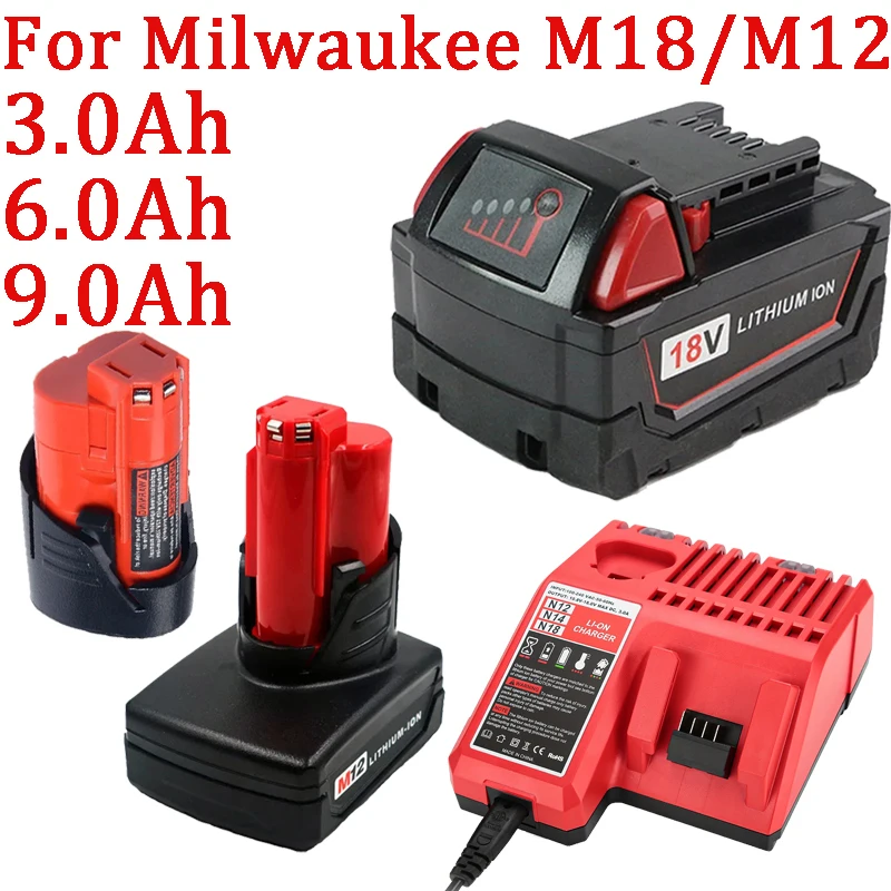 Батарея 3 0 Ач/6 Ач/9 Ач для Milwaukee Tool 48-11-2402 48-11-2411-2401