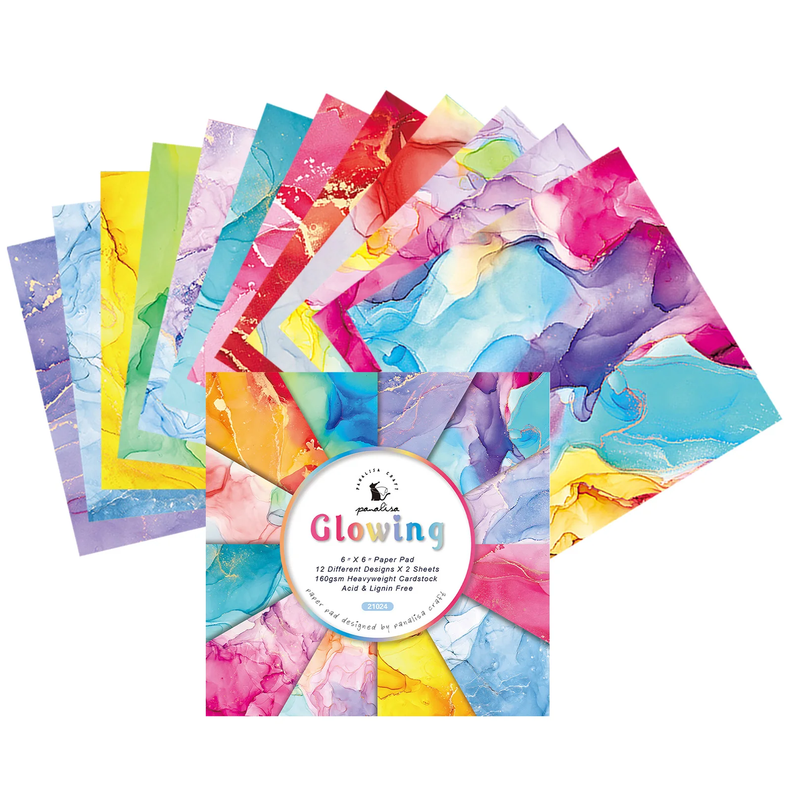 

Scrapbooking Paper 12sheets Ink Paper Mixture Scrapbook Patterned Paper Pack Handmade Craft Paper Background Pad Card