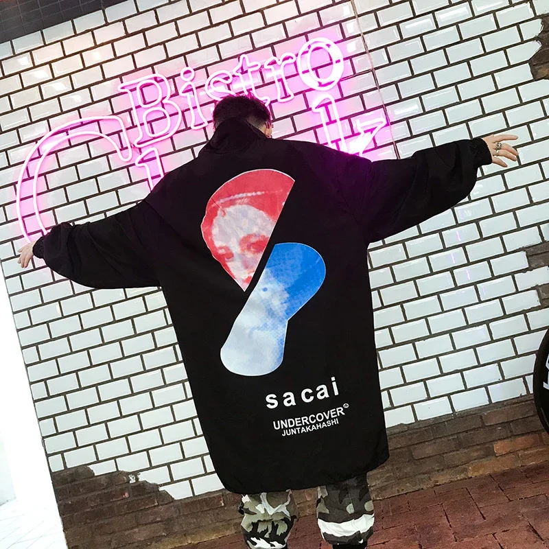 

Мужская мода 2020, дизайнерская Оригинальная одежда в стиле панк, готические куртки, длинный плащ для мужчин, уличная одежда, одежда для мужчин