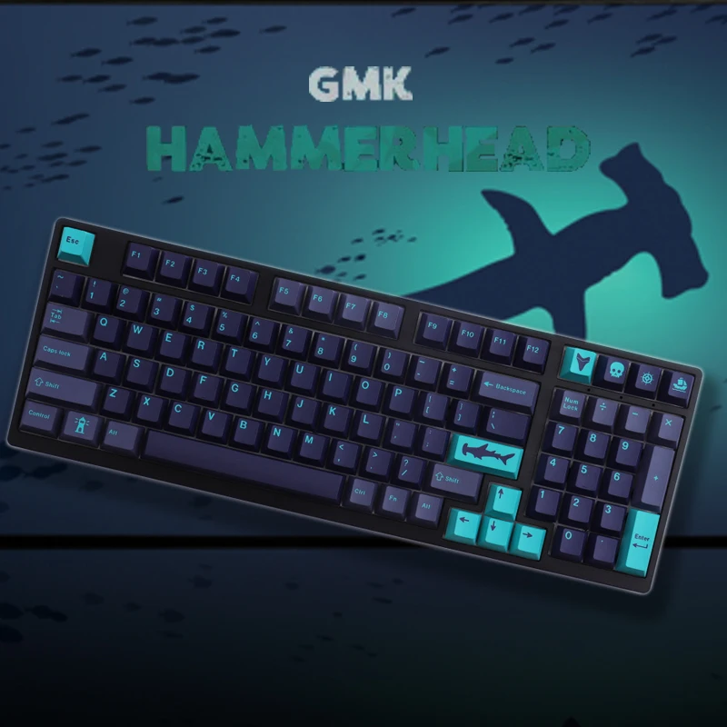 

GMK Hammerhead 129 Keys Keycaps Cherry Profile PBT DYE-SUB Keycap For Cherry MX Switch Mechanical Keyboard Personalized Key Cap