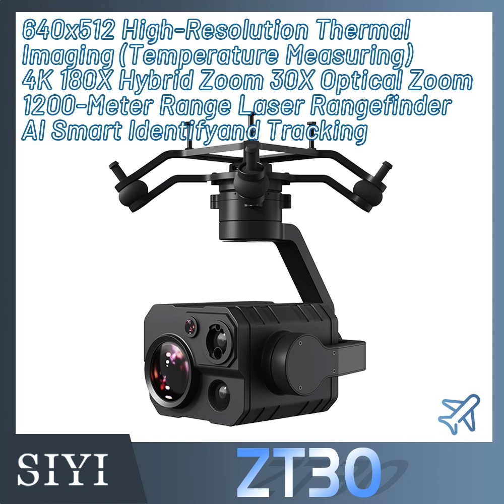 SIYI ZT30 4K 180X Гибридный зум 30X оптический зум камера 640x512 высокое разрешение