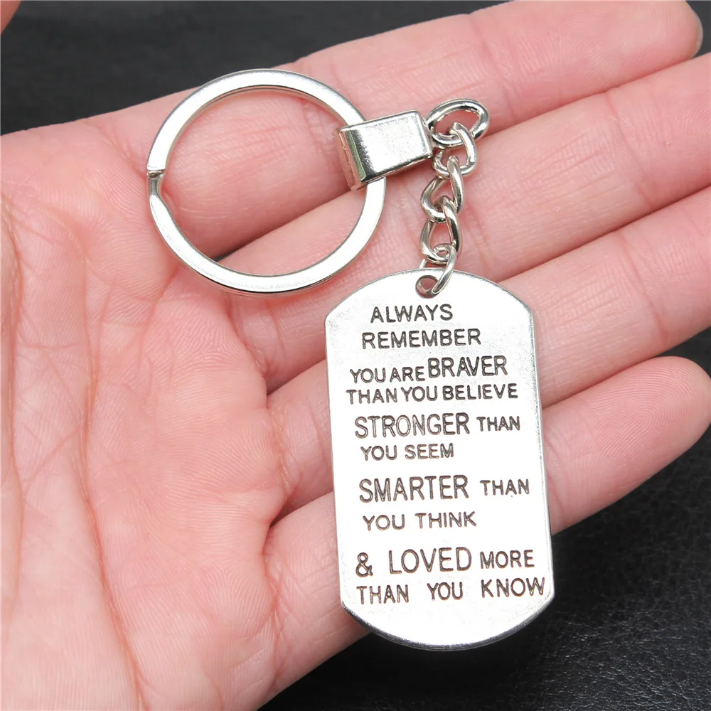 

Сувениры, подарок, дропшиппинг, античный серебряный цвет, 26x48 мм, крепче, умнее любимый Брелок с подвеской