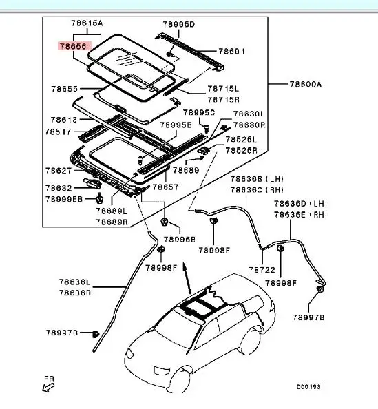 

Цельная резиновая полоса для оконного люка на крыше для Pajero Sport Kh 2007-2012, уплотнение для защитного стекла на крыше KH 5850A398