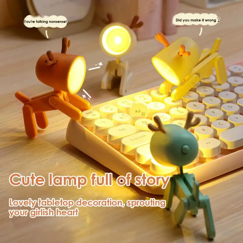 

Nightlight Room Decor Wholesale Mini Light Newest Cute Pet Lights Eye Protection Lamps Holiday Gifts Kawaii Dog And Deer Shape