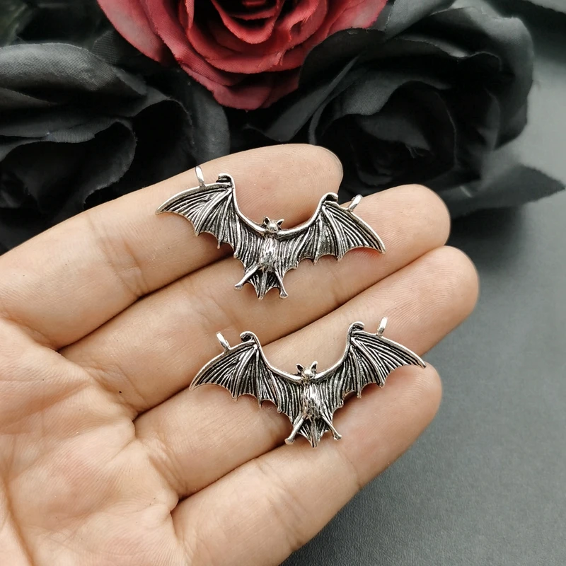 5 шт. 44*23 мм соединитель летучей мыши Подвески крылья вампир кулон подходит для