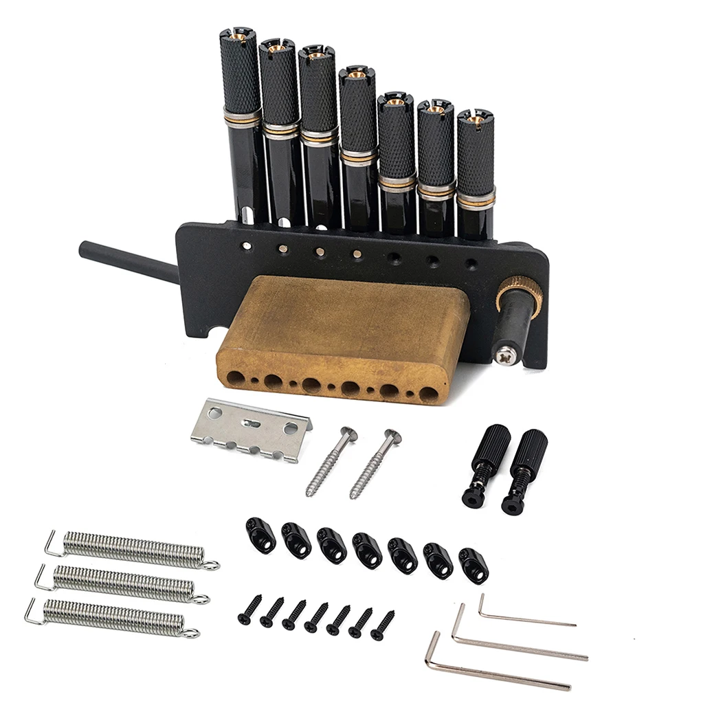 

7-string Guitar Tail Piece Decoration Tremolo Bridge with Screws Nuts Kit Stringed Musical Instruments Supplies