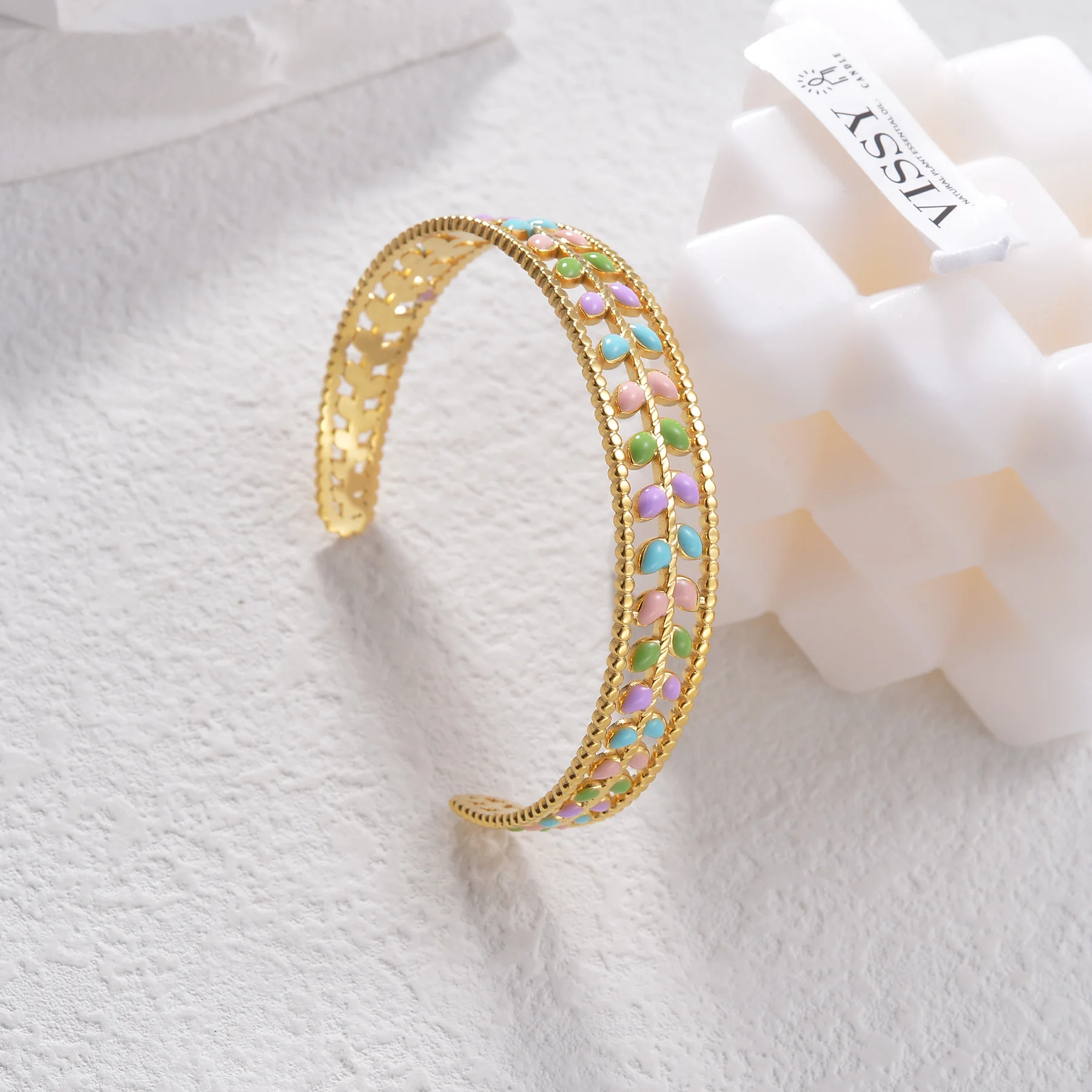 Freeteeme винтажный цветной брикет для женщин и пар открытый Браслет-манжета из