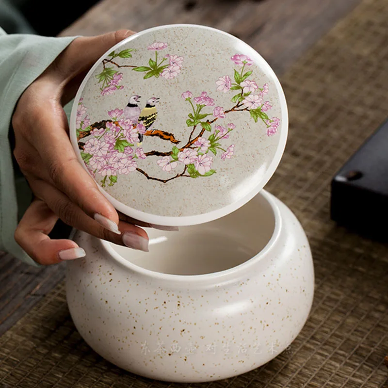 Керамические чайные банки с узором плоские герметичные конфеты орехи кофейные