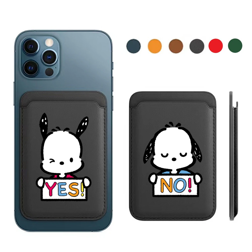 

Cartoon Card Pocket Slots For Magsafe Wallet Case Leather Magnetic Pouch ID Card Holder For iPhone 13 12 Pro Max Macsafe Case