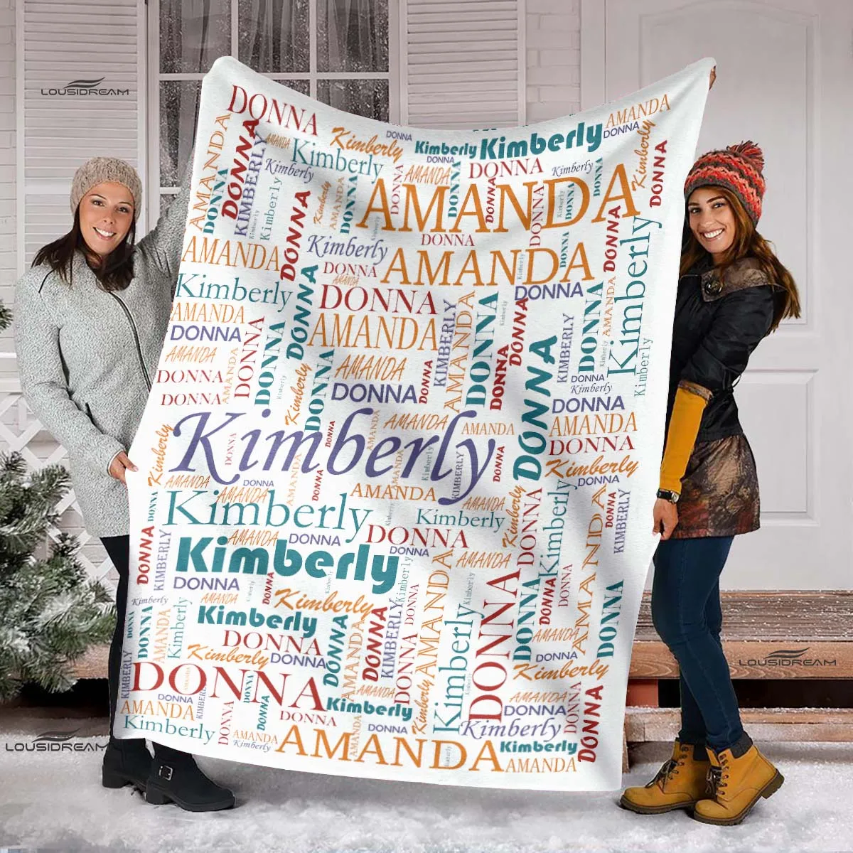 

Name Custom Blanket Birthday Gift Decor Chrismas Soft Plush Fleece Lightweight Throw Blanket for Sofa Bed Blankets for Beds