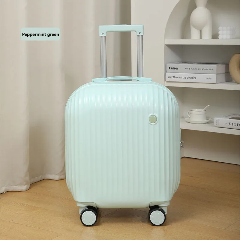 2022 Trendy New 18 Inch Small Portable Trolley Case, Advanced Password Silent Universal Wheel, Easy Boarding