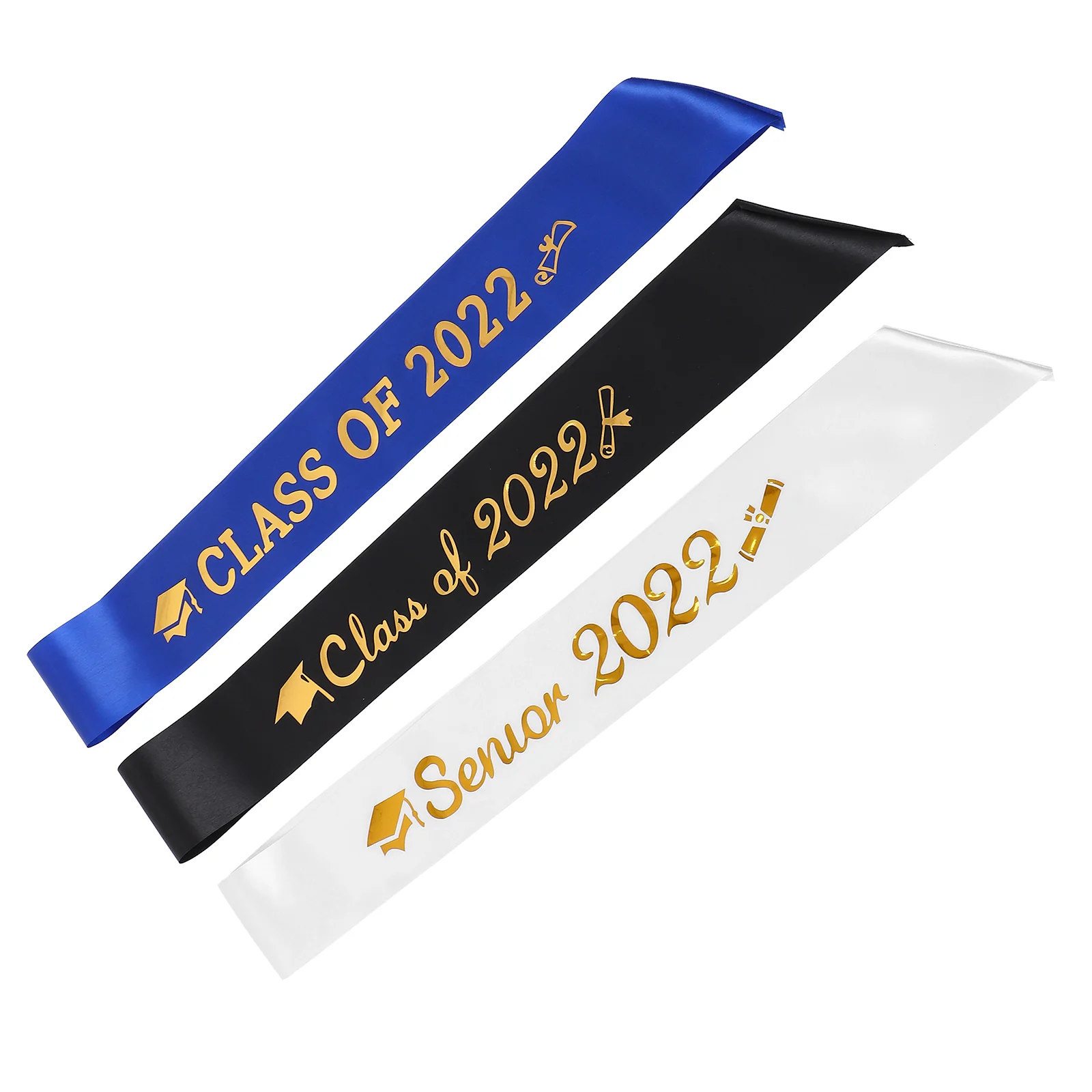 

3Pcs Graduation Sashes Decorative Graduation Sashes with Glitter Senior 2022 Patterns