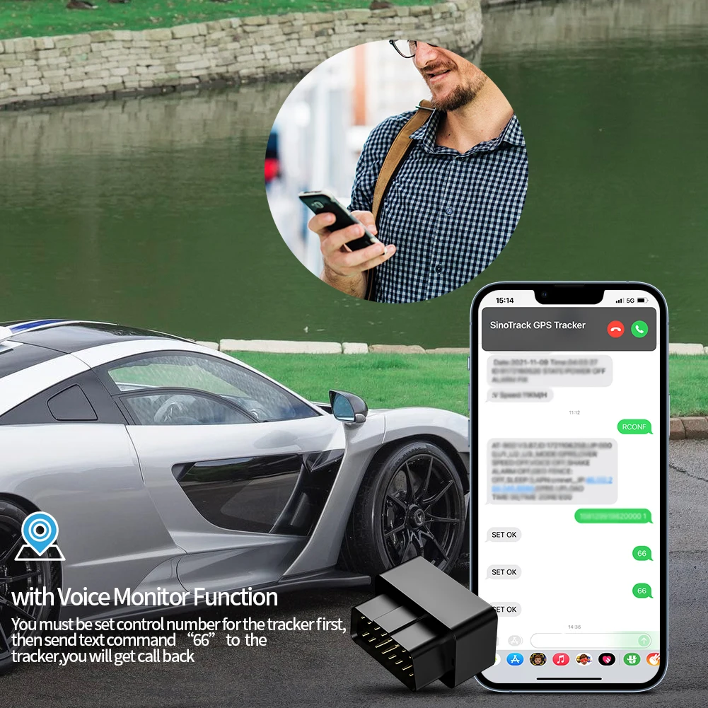 Новый мини-OBD GPS голосовой монитор трекер 16PIN OBD II Plug Play автомобильное устройство