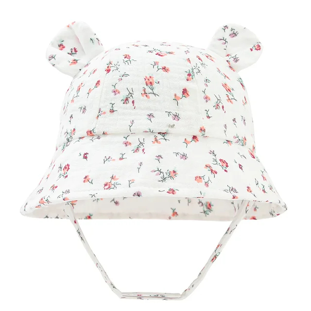 Spring Autumn Print Baby Bucket Hat Soft Cotton Girls Boys Outdoor Casual Panama Sun Cap Summer Infant Toddler Fisherman Hats 6