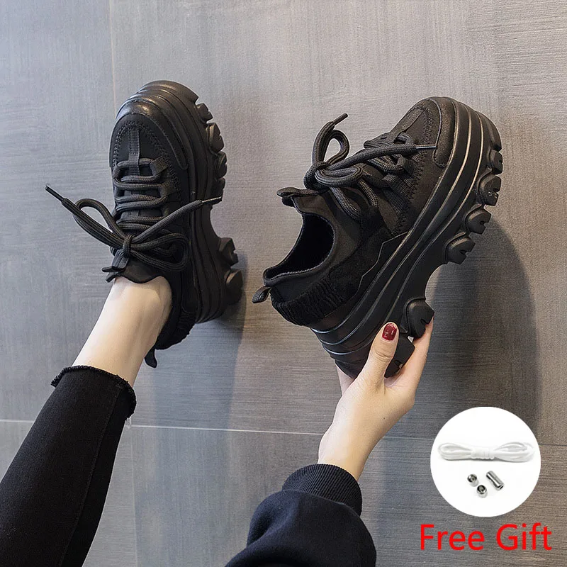 

Explosive 2022 New Thick-bottomed Old Daddy Shoes Female Spring and Autumn with Casual Students Sneakers