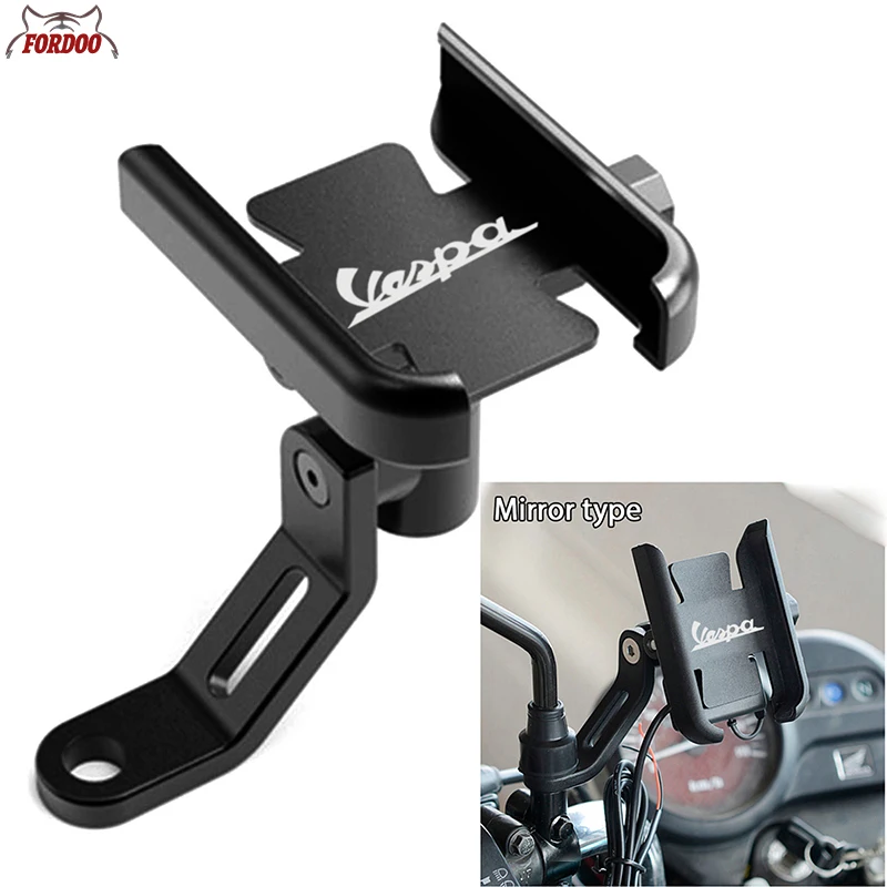 

For PIAGGIO Vespa GTS GTV LX LXV 300 150 ie Sprint Primavera 300 Super PX80-200/PE/Lusso Mobile Phone Bracket Stand Holder