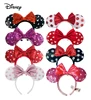 Disney Hair Bows Minnie Ears Hairband Loving Heart Headband Sequin Peach COSTUME Cosplay Plush Adult/Kids Party Gift 1