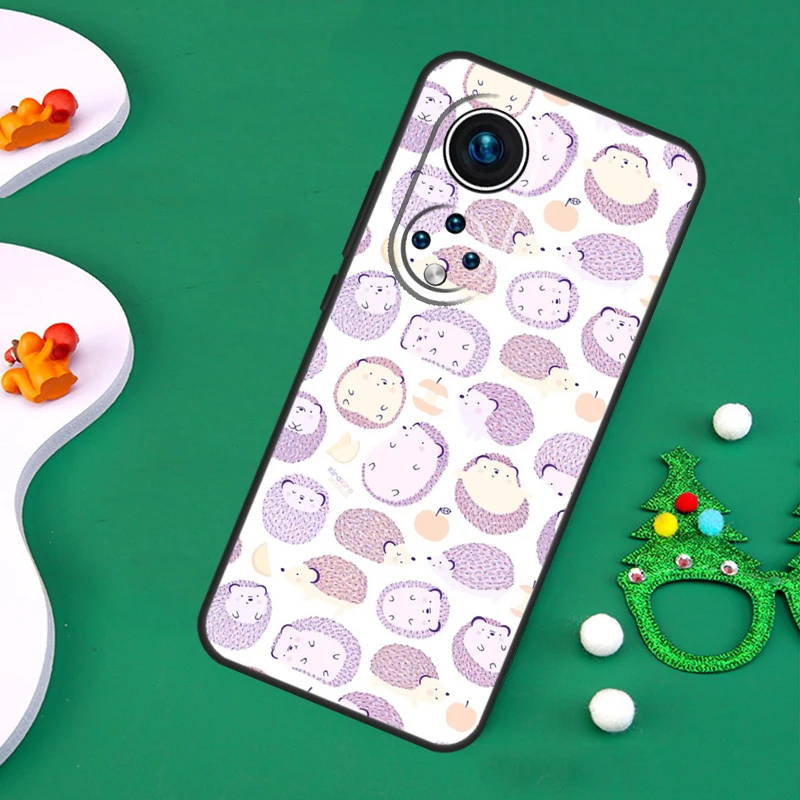 Чехол Kawaii Hedgehog для Huawei Honor Magic 5 Lite X7 X8 X9a 50 70 P20 P40 P30 Pro P Smart Nova 9 5T чехол