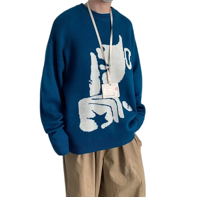 

Jersey Luxury Brand Copy Thick Sweaters With Headings Acne Studios Autumn Clothes Korea Sweater Oversize Grinch Harajuku Male