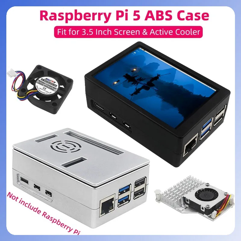 Raspberry Pi 5 ABS чехол дополнительный кулер для охлаждения PWM активный поддержка