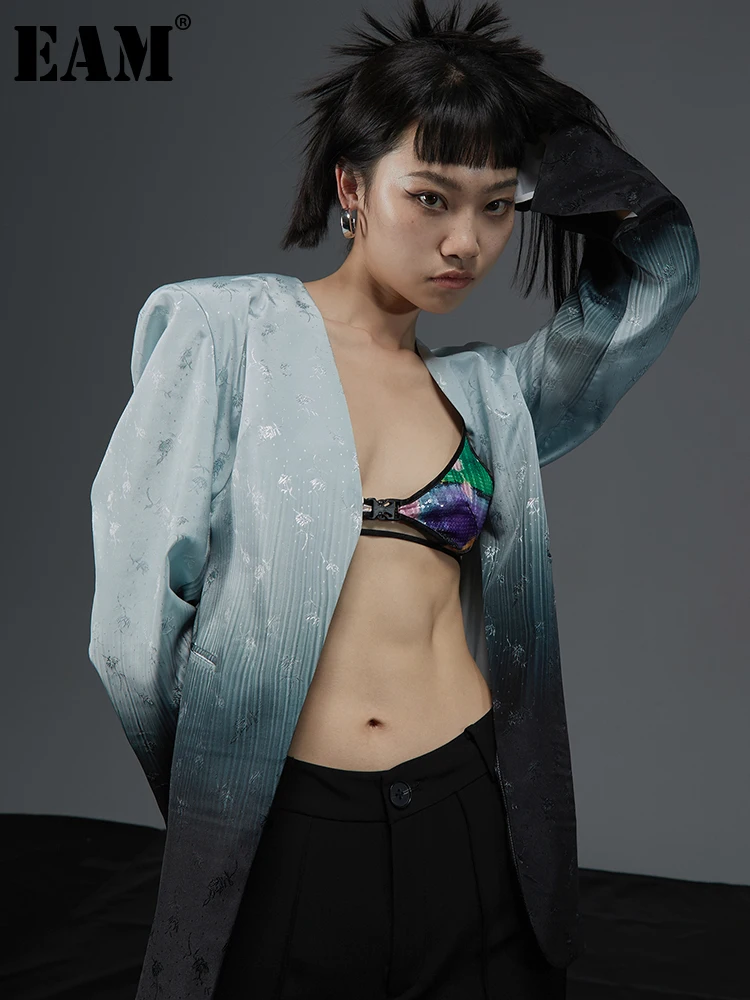 

[EAM] женские сексуальные топы на бретелях с разноцветным принтом и пайетками, новые модные топы без рукавов с v-образным вырезом, весна-лето ...