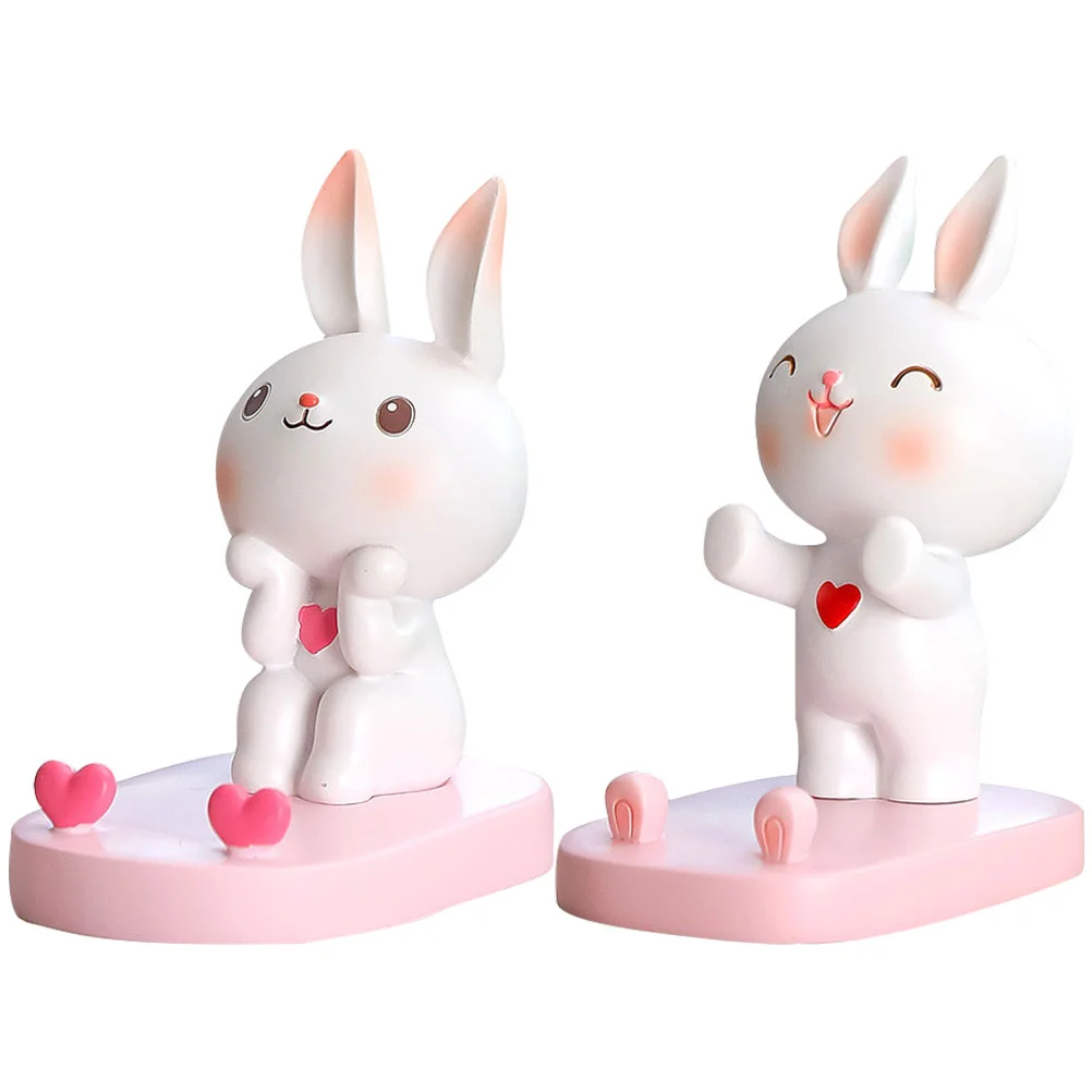 

Holder Stand Bunny Desktop Rabbit Cellphonesupport Animal Figurines Cell Mobile Tablet Mount Tabletop Cute Lovely Desk Statue