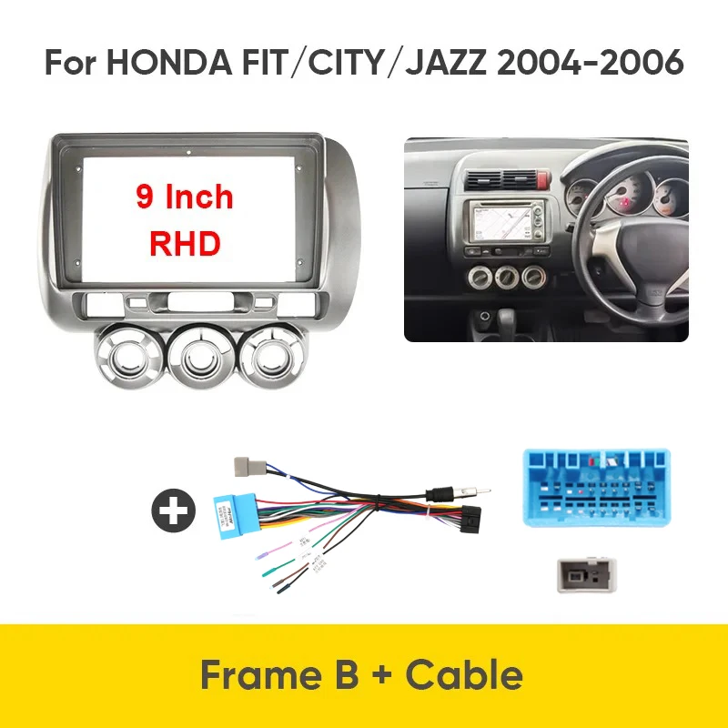 

MAMSM Автомобильный DVD-приемник Мультимедиа для 2004-2006 HONDA FIT CITY JAZZ 2 Din MP3 MP5 видео Аудио стерео панель кабели с рамкой Harnes