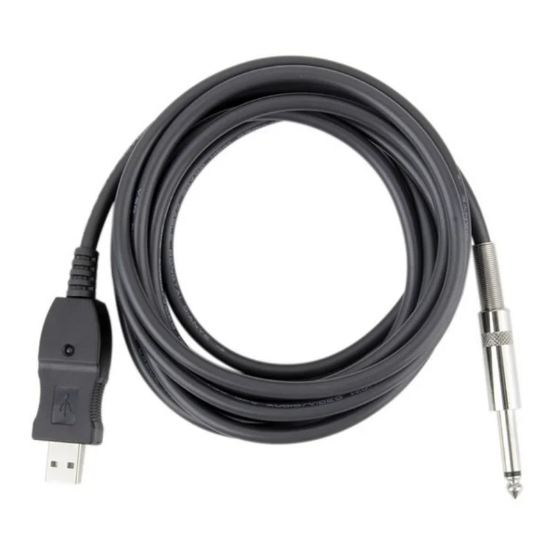 1 шт. 3 м Гитара Бас 1/4 ''USB к разъему 6 мм Соединительный инструмент кабель |