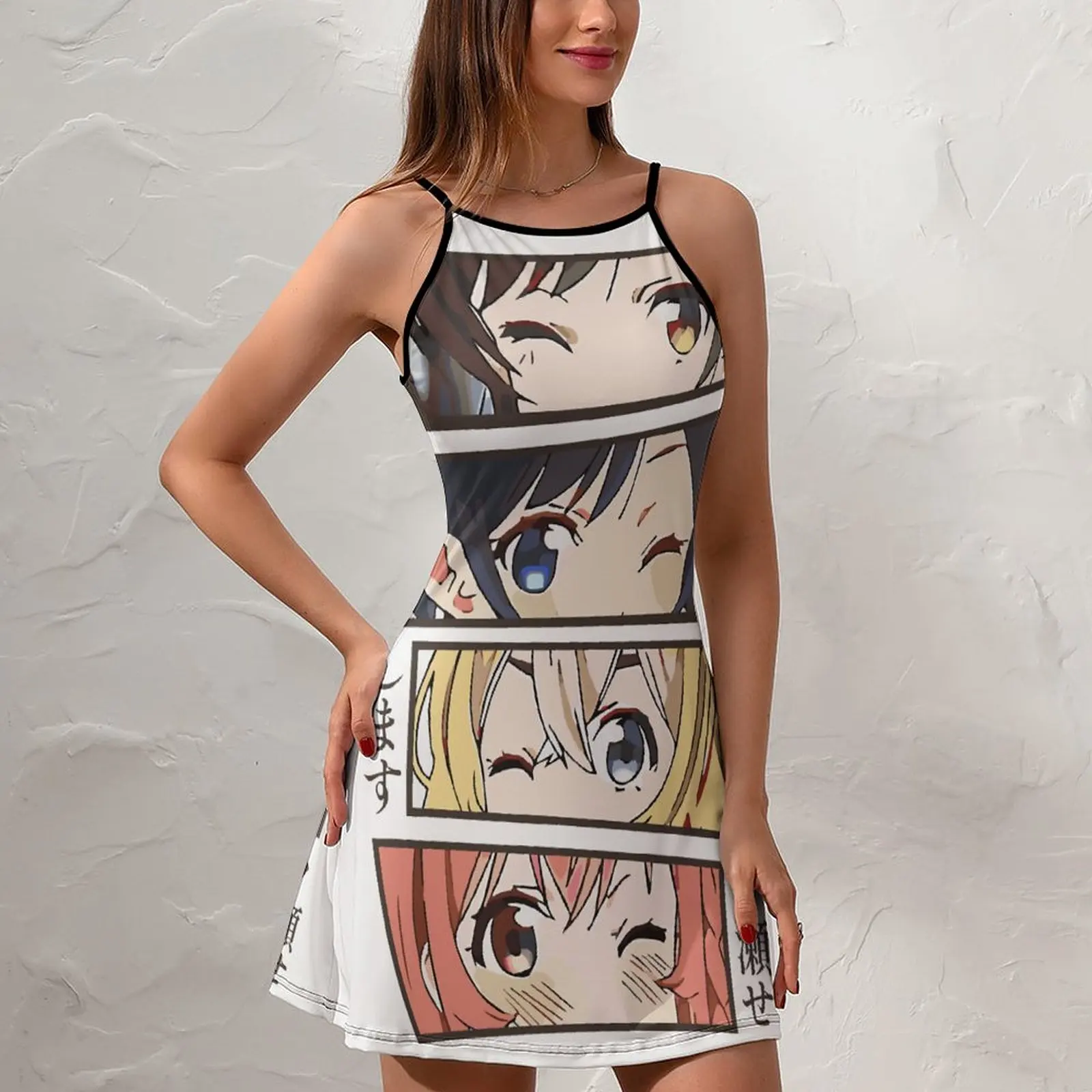 Женское платье на бретельках chizulu Eyes снять любимую девушку сезон 2 крутое женское