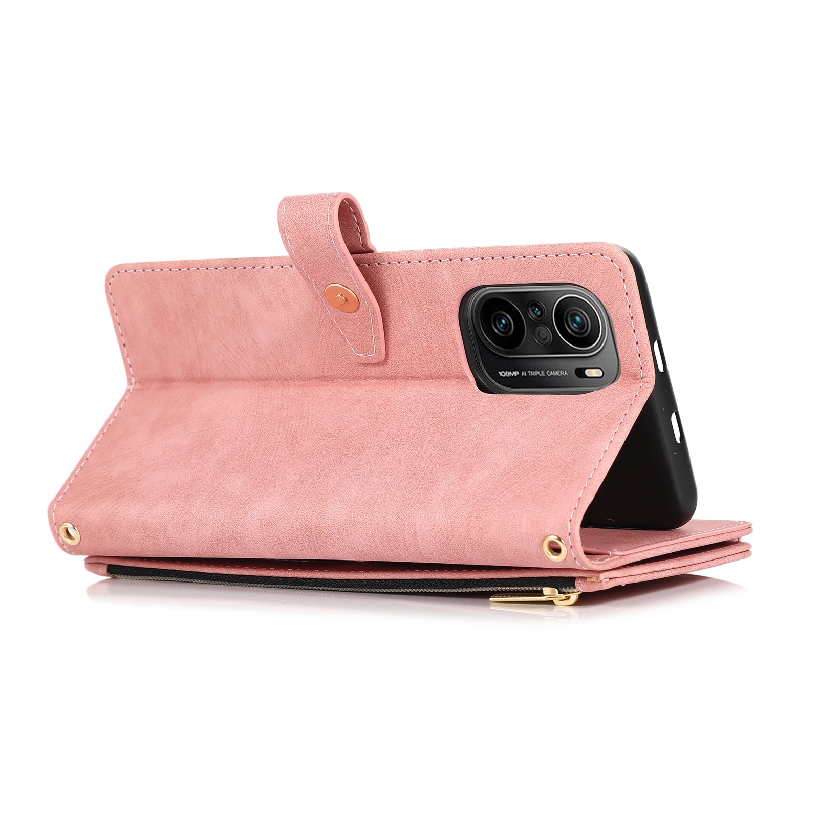 Кожаный чехол O2 * Dream на молнии флип-кошелек для телефона Xiaomi Redmi10X/9C NFC Note9 POCO C3 X5