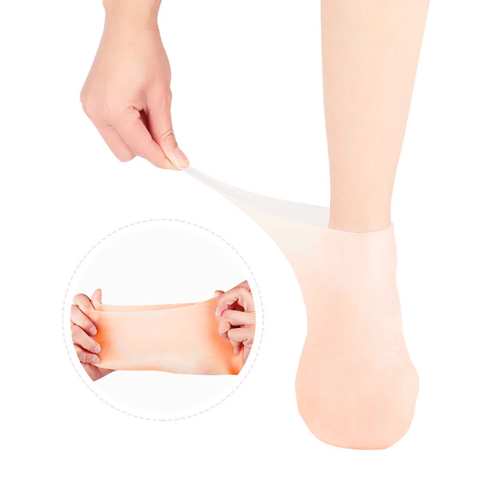 

2Pcs Silicone Foot Care Socks Anti Cracking Moisturizing Gel Socks Cracked Dead Skin Remove Protector Pain Relief Pedicure Tools
