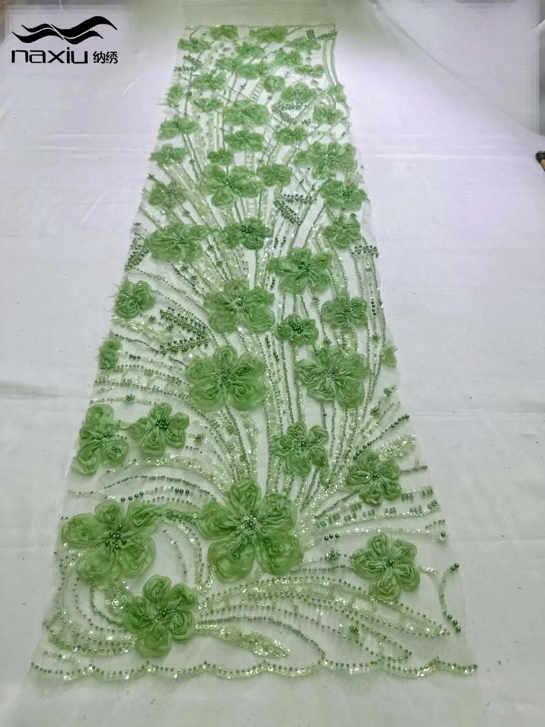 Роскошная африканская кружевная Тюлевая ткань Madison 5 ярдов 2024 французская 3D