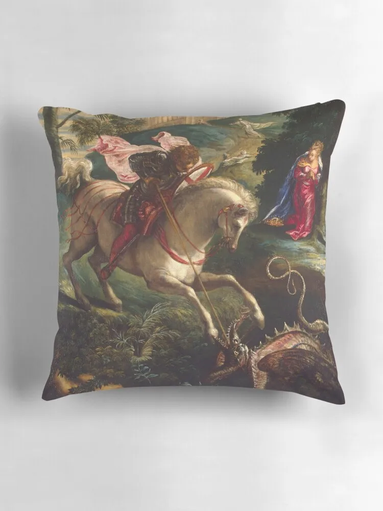 Диванная подушка Tintoretto (Jacopo Robusti) Saint George роскошные наволочки рождественские