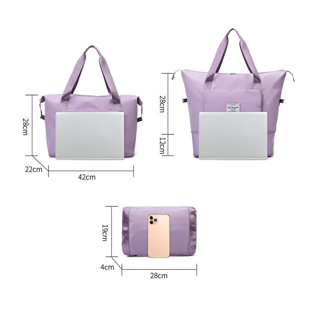 New Women Travel Bag Large Capacity Bags Tote Foldable Luggage Shoulder Duffle Storage Waterproof Handbags Sport Crossbody