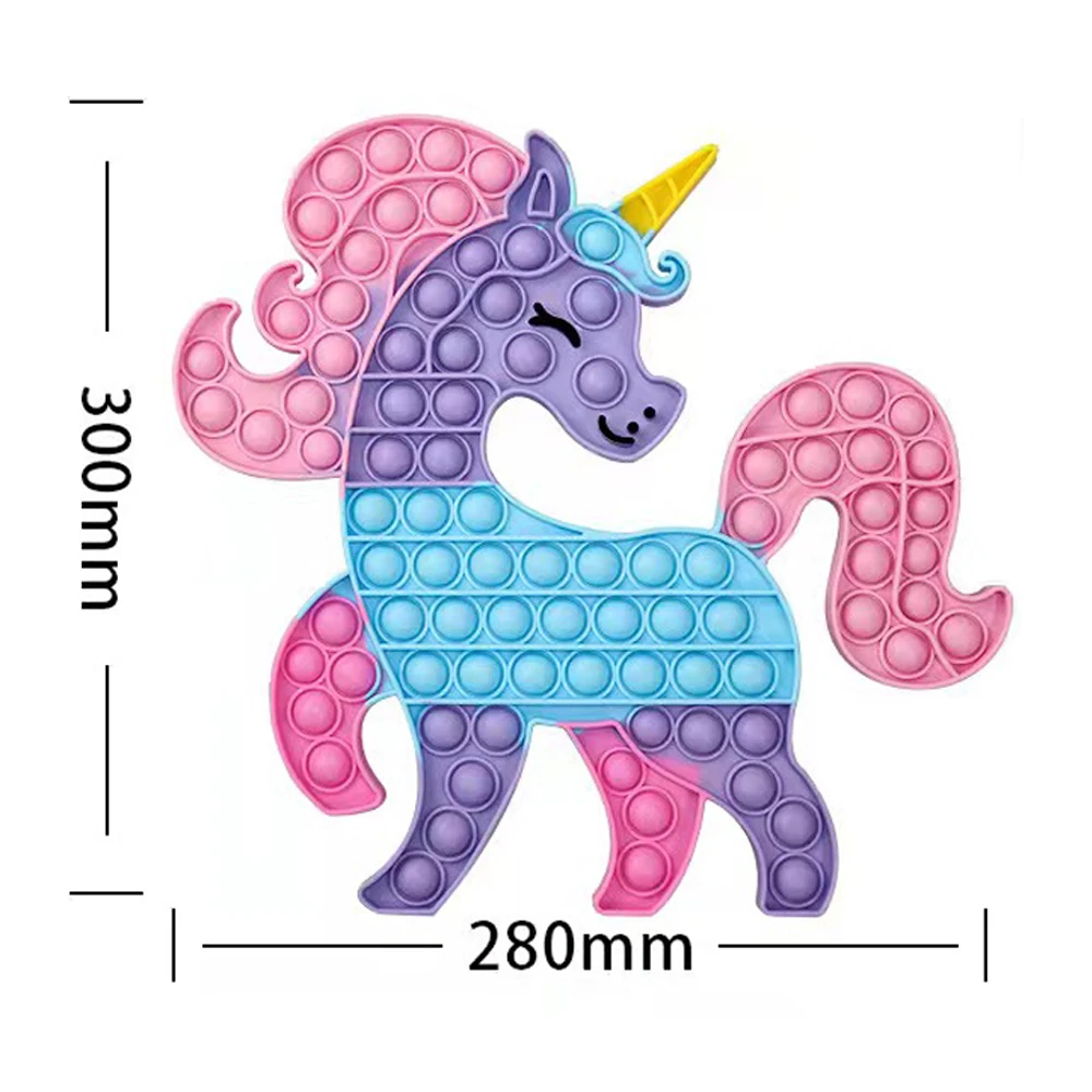 Игрушки-антистресс большого размера Сумка единорог радужные пузырьки с большим