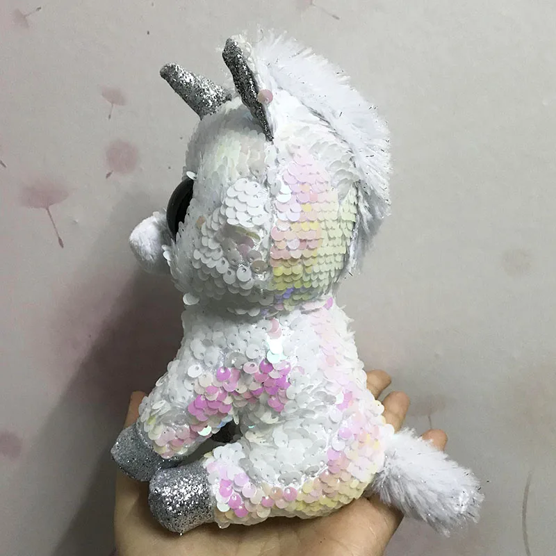 Ty FLIPPABLES бриллиант Белый Единорог 6 дюймов 15 см плюшевые набивные животные