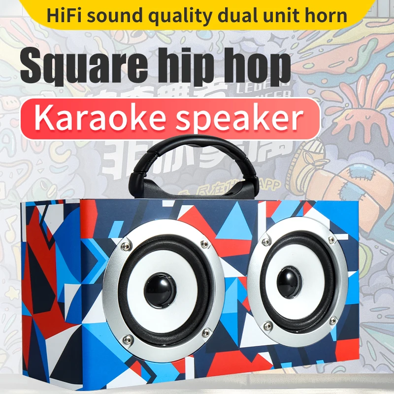 

Portable Speaker Column Wireless Bluetooth-compatible Subwoofer Outdoor Loudspeaker Stereo Surround Support FM RadioTF Music Box