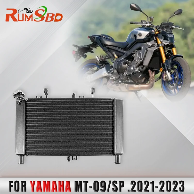 Фото Для Yamaha MT-09/SP 2021 2022 2023 2024 2025 радиатор двигателя, охладитель системы охлаждения, аксессуары из алюминиевого сплава с ЧПУ для мотоцикла №1