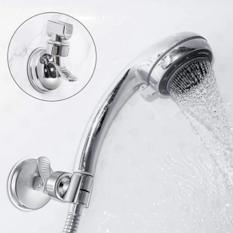 

Bathroom Bracket Suction Cup Holder Shower Head Fixed Base Holder Universal ABS Bracket Bathroom Accessories 2022