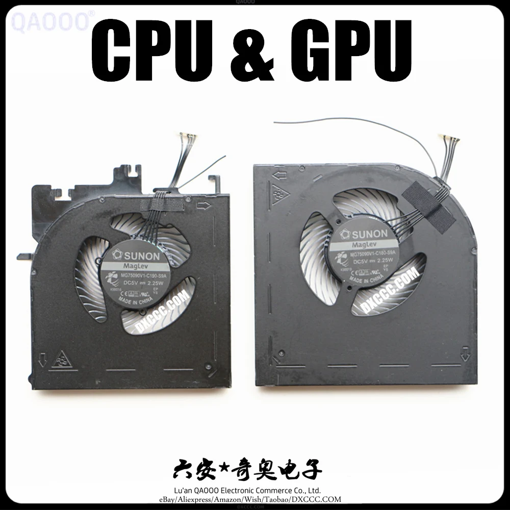 

QAOOO MG75090V1-C180-S9A MG75090V1-C190-S9A LAPTOP CPU COOLING FAN FOR LENOVO THINKPAD P52 CPU & GPU COOLING FAN