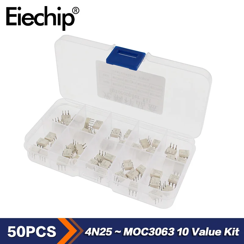 

50PCS/LOT 4N25 4N35 MOC3021 MOC3022 MOC3023 MOC3041 MOC3043 MOC3052 MOC3061 MOC3063 DIP-6 Optocoupler Kit Diy Electronic