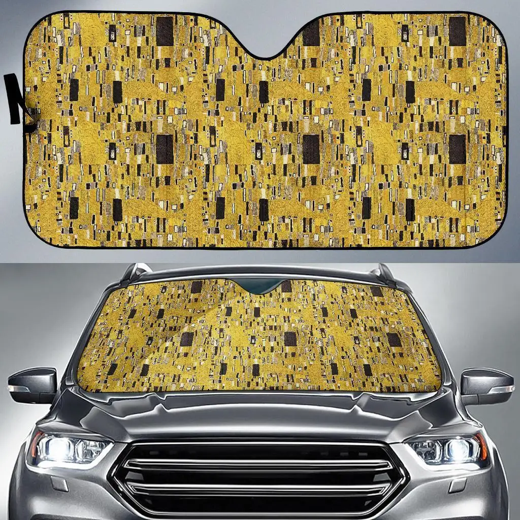 

Klimt Gold Print Pattern Auto Sun Shade Car Windshield Window Cover Sunshade