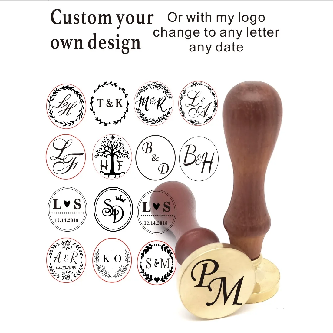customize your logo Personalized image custom weeding Invitation initials and date Letter for Wax Seal stamp sealing wax sealing