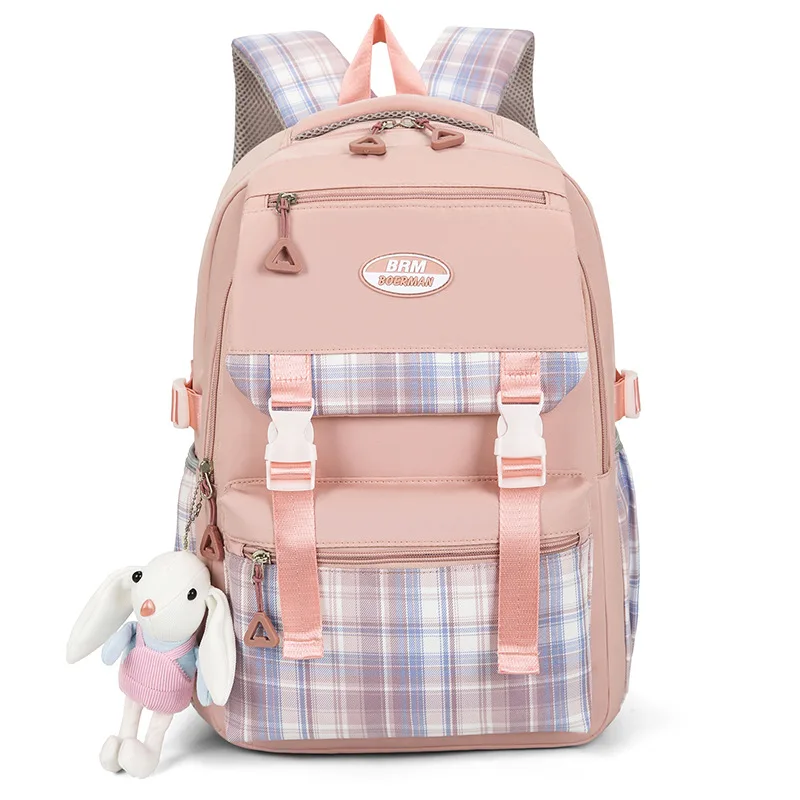 Модные нейлоновые школьные ранцы для девочек-подростков 2022, женский рюкзак, однотонная школьная сумка, дорожный рюкзак для ноутбука, детски...